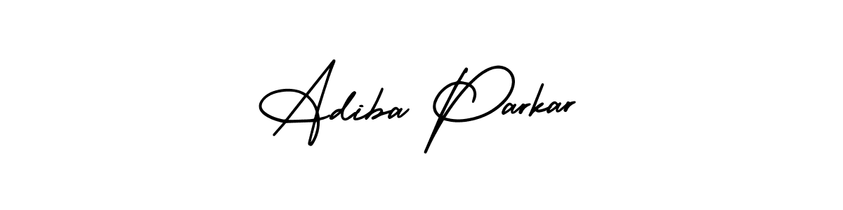 Make a beautiful signature design for name Adiba Parkar. With this signature (AmerikaSignatureDemo-Regular) style, you can create a handwritten signature for free. Adiba Parkar signature style 3 images and pictures png