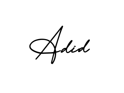 Use a signature maker to create a handwritten signature online. With this signature software, you can design (AmerikaSignatureDemo-Regular) your own signature for name Adid. Adid signature style 3 images and pictures png