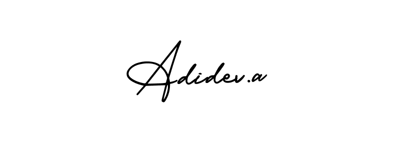 Make a beautiful signature design for name Adidev.a. Use this online signature maker to create a handwritten signature for free. Adidev.a signature style 3 images and pictures png