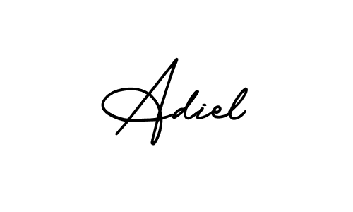 This is the best signature style for the Adiel name. Also you like these signature font (AmerikaSignatureDemo-Regular). Mix name signature. Adiel signature style 3 images and pictures png