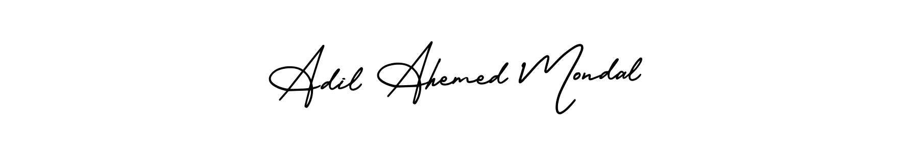 Design your own signature with our free online signature maker. With this signature software, you can create a handwritten (AmerikaSignatureDemo-Regular) signature for name Adil Ahemed Mondal. Adil Ahemed Mondal signature style 3 images and pictures png