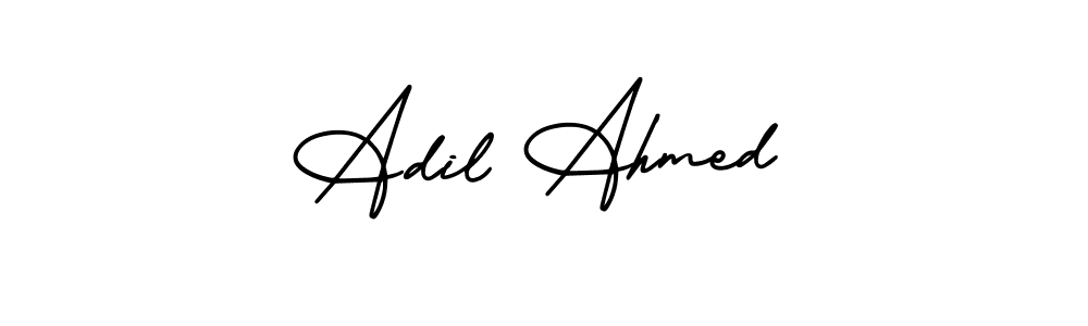 Also You can easily find your signature by using the search form. We will create Adil Ahmed name handwritten signature images for you free of cost using AmerikaSignatureDemo-Regular sign style. Adil Ahmed signature style 3 images and pictures png
