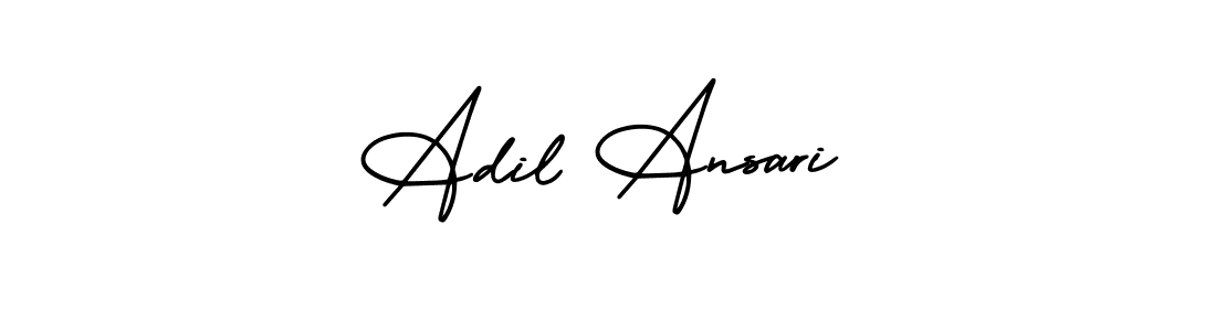 How to make Adil Ansari name signature. Use AmerikaSignatureDemo-Regular style for creating short signs online. This is the latest handwritten sign. Adil Ansari signature style 3 images and pictures png