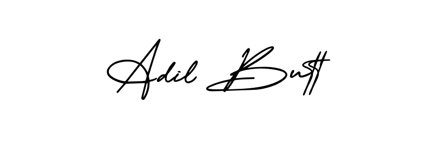You should practise on your own different ways (AmerikaSignatureDemo-Regular) to write your name (Adil Butt) in signature. don't let someone else do it for you. Adil Butt signature style 3 images and pictures png