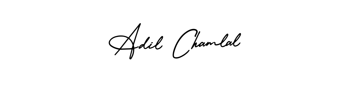 Design your own signature with our free online signature maker. With this signature software, you can create a handwritten (AmerikaSignatureDemo-Regular) signature for name Adil Chamlal. Adil Chamlal signature style 3 images and pictures png