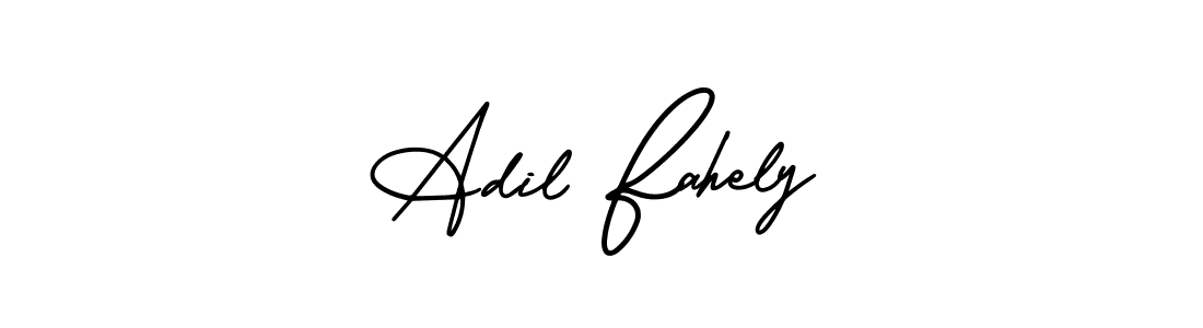 Adil Fahely stylish signature style. Best Handwritten Sign (AmerikaSignatureDemo-Regular) for my name. Handwritten Signature Collection Ideas for my name Adil Fahely. Adil Fahely signature style 3 images and pictures png