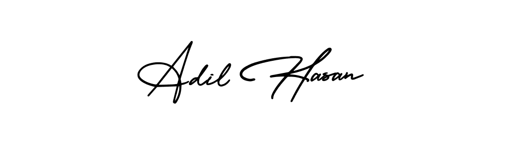 Create a beautiful signature design for name Adil Hasan. With this signature (AmerikaSignatureDemo-Regular) fonts, you can make a handwritten signature for free. Adil Hasan signature style 3 images and pictures png