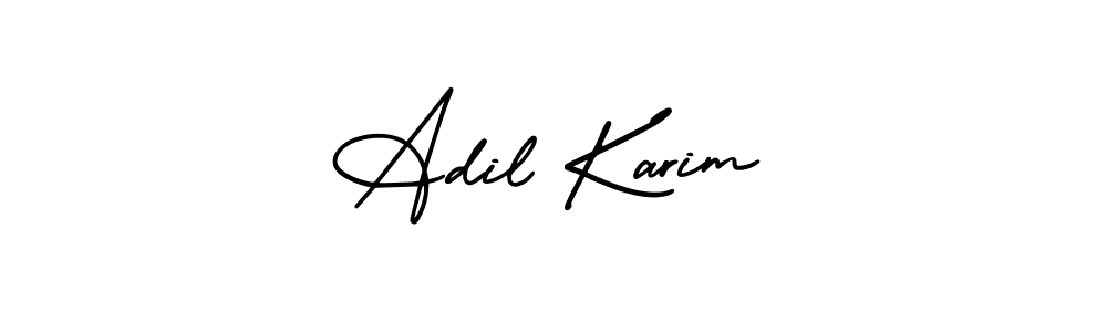 Adil Karim stylish signature style. Best Handwritten Sign (AmerikaSignatureDemo-Regular) for my name. Handwritten Signature Collection Ideas for my name Adil Karim. Adil Karim signature style 3 images and pictures png