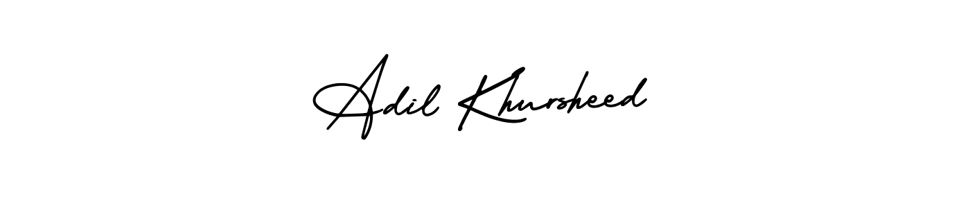 The best way (AmerikaSignatureDemo-Regular) to make a short signature is to pick only two or three words in your name. The name Adil Khursheed include a total of six letters. For converting this name. Adil Khursheed signature style 3 images and pictures png
