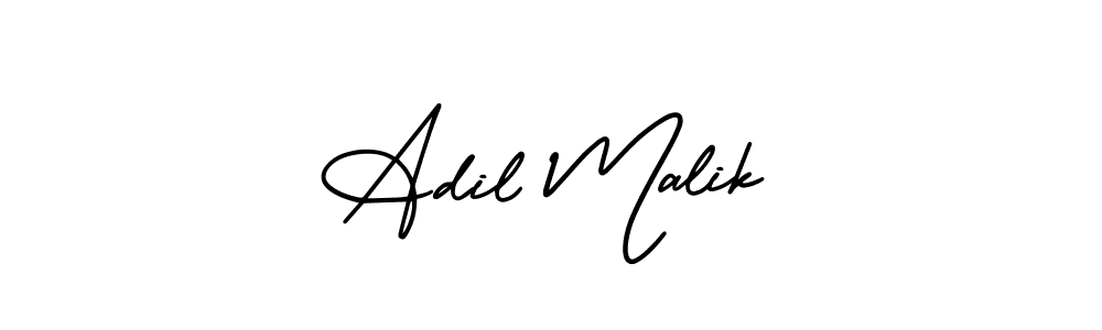 Use a signature maker to create a handwritten signature online. With this signature software, you can design (AmerikaSignatureDemo-Regular) your own signature for name Adil Malik. Adil Malik signature style 3 images and pictures png