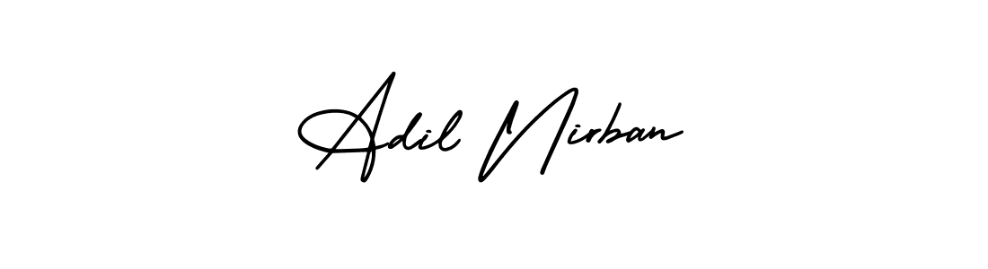 Check out images of Autograph of Adil Nirban name. Actor Adil Nirban Signature Style. AmerikaSignatureDemo-Regular is a professional sign style online. Adil Nirban signature style 3 images and pictures png