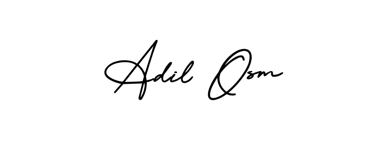 Make a beautiful signature design for name Adil Osm. Use this online signature maker to create a handwritten signature for free. Adil Osm signature style 3 images and pictures png