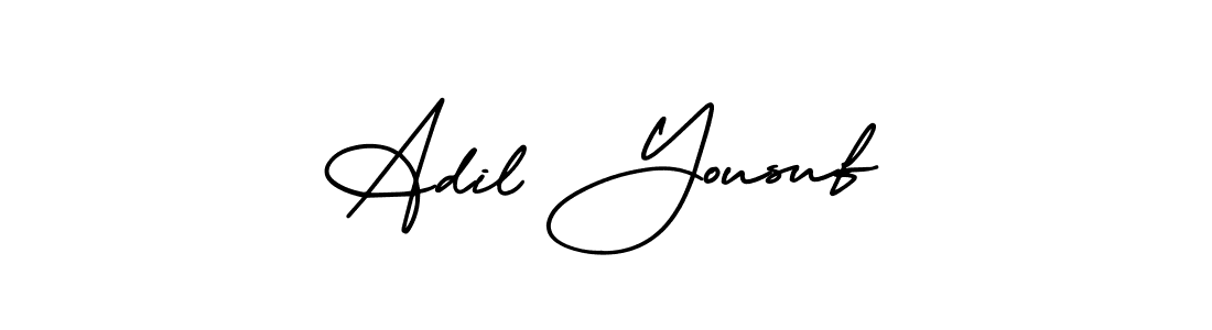Use a signature maker to create a handwritten signature online. With this signature software, you can design (AmerikaSignatureDemo-Regular) your own signature for name Adil Yousuf. Adil Yousuf signature style 3 images and pictures png