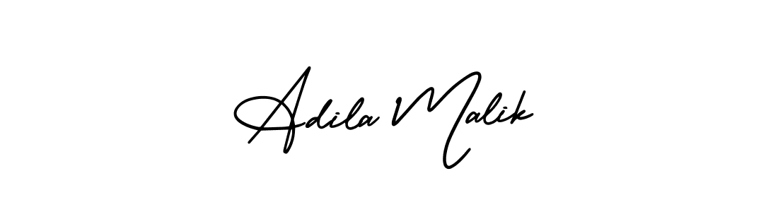 Create a beautiful signature design for name Adila Malik. With this signature (AmerikaSignatureDemo-Regular) fonts, you can make a handwritten signature for free. Adila Malik signature style 3 images and pictures png