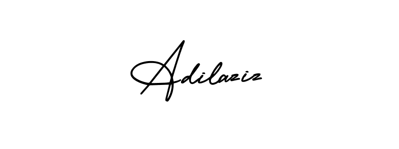 The best way (AmerikaSignatureDemo-Regular) to make a short signature is to pick only two or three words in your name. The name Adilaziz include a total of six letters. For converting this name. Adilaziz signature style 3 images and pictures png