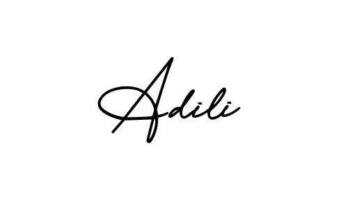 Create a beautiful signature design for name Adili. With this signature (AmerikaSignatureDemo-Regular) fonts, you can make a handwritten signature for free. Adili signature style 3 images and pictures png