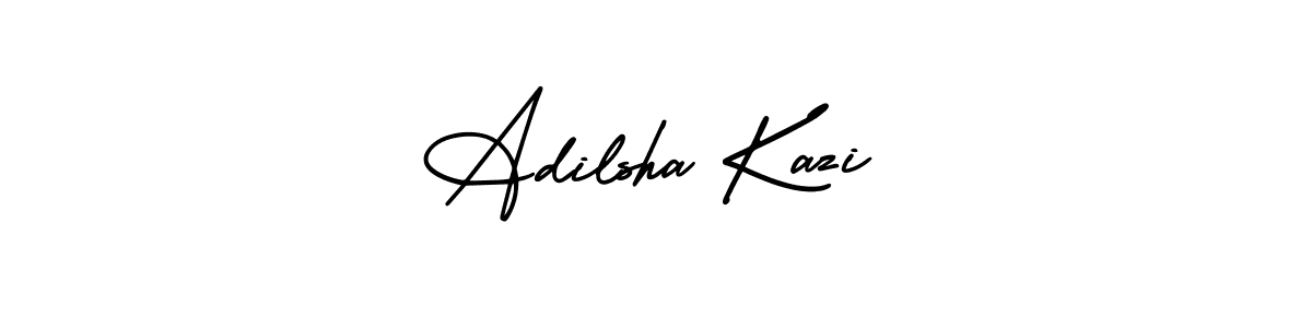 How to make Adilsha Kazi name signature. Use AmerikaSignatureDemo-Regular style for creating short signs online. This is the latest handwritten sign. Adilsha Kazi signature style 3 images and pictures png