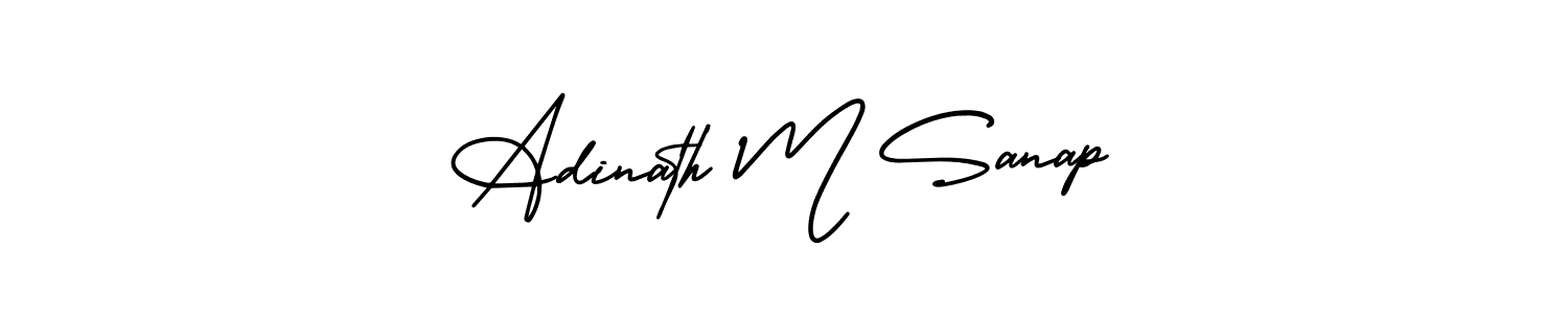 Make a beautiful signature design for name Adinath M Sanap. With this signature (AmerikaSignatureDemo-Regular) style, you can create a handwritten signature for free. Adinath M Sanap signature style 3 images and pictures png
