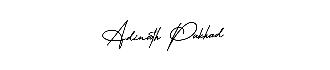 You should practise on your own different ways (AmerikaSignatureDemo-Regular) to write your name (Adinath Pakhad) in signature. don't let someone else do it for you. Adinath Pakhad signature style 3 images and pictures png