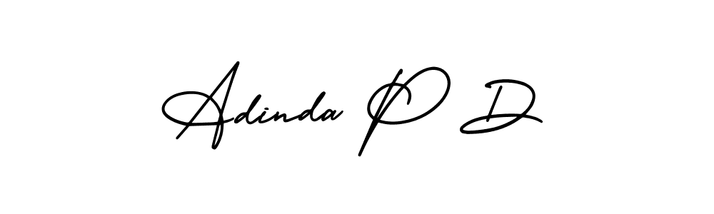 Create a beautiful signature design for name Adinda P D. With this signature (AmerikaSignatureDemo-Regular) fonts, you can make a handwritten signature for free. Adinda P D signature style 3 images and pictures png