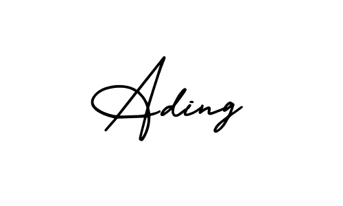 Create a beautiful signature design for name Ading. With this signature (AmerikaSignatureDemo-Regular) fonts, you can make a handwritten signature for free. Ading signature style 3 images and pictures png