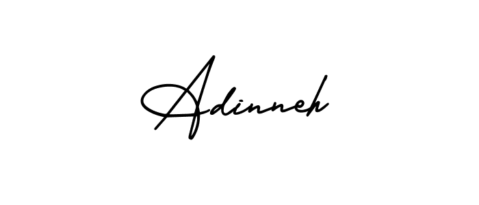 How to make Adinneh name signature. Use AmerikaSignatureDemo-Regular style for creating short signs online. This is the latest handwritten sign. Adinneh signature style 3 images and pictures png