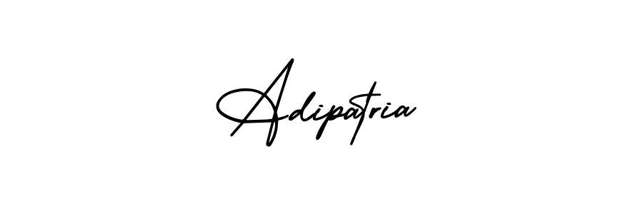 How to make Adipatria name signature. Use AmerikaSignatureDemo-Regular style for creating short signs online. This is the latest handwritten sign. Adipatria signature style 3 images and pictures png
