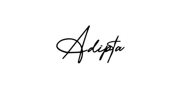 Similarly AmerikaSignatureDemo-Regular is the best handwritten signature design. Signature creator online .You can use it as an online autograph creator for name Adipta. Adipta signature style 3 images and pictures png