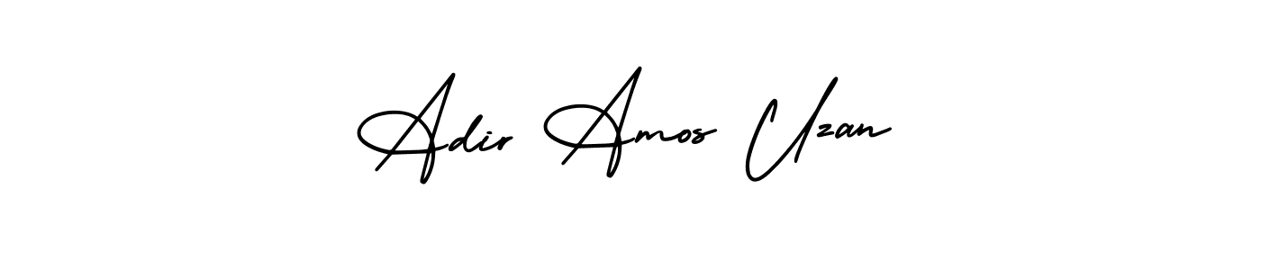 Use a signature maker to create a handwritten signature online. With this signature software, you can design (AmerikaSignatureDemo-Regular) your own signature for name Adir Amos Uzan. Adir Amos Uzan signature style 3 images and pictures png