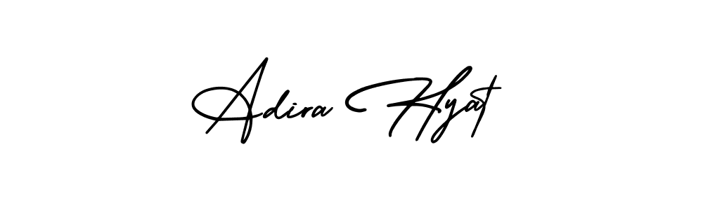 Create a beautiful signature design for name Adira Hyat. With this signature (AmerikaSignatureDemo-Regular) fonts, you can make a handwritten signature for free. Adira Hyat signature style 3 images and pictures png