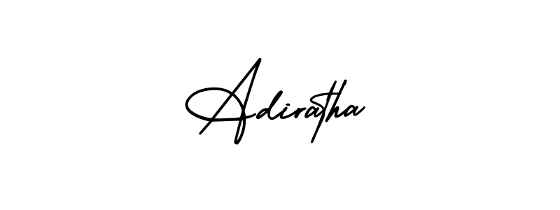 The best way (AmerikaSignatureDemo-Regular) to make a short signature is to pick only two or three words in your name. The name Adiratha include a total of six letters. For converting this name. Adiratha signature style 3 images and pictures png