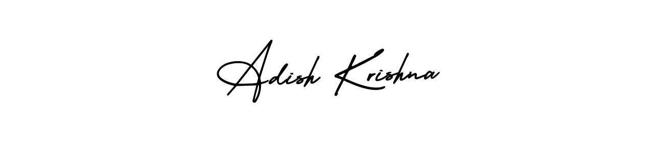 Similarly AmerikaSignatureDemo-Regular is the best handwritten signature design. Signature creator online .You can use it as an online autograph creator for name Adish Krishna. Adish Krishna signature style 3 images and pictures png