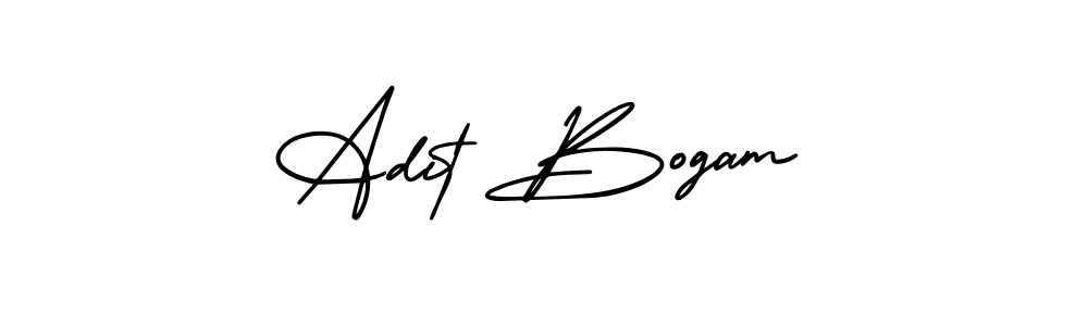 How to make Adit Bogam name signature. Use AmerikaSignatureDemo-Regular style for creating short signs online. This is the latest handwritten sign. Adit Bogam signature style 3 images and pictures png