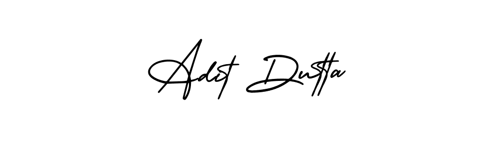 It looks lik you need a new signature style for name Adit Dutta. Design unique handwritten (AmerikaSignatureDemo-Regular) signature with our free signature maker in just a few clicks. Adit Dutta signature style 3 images and pictures png