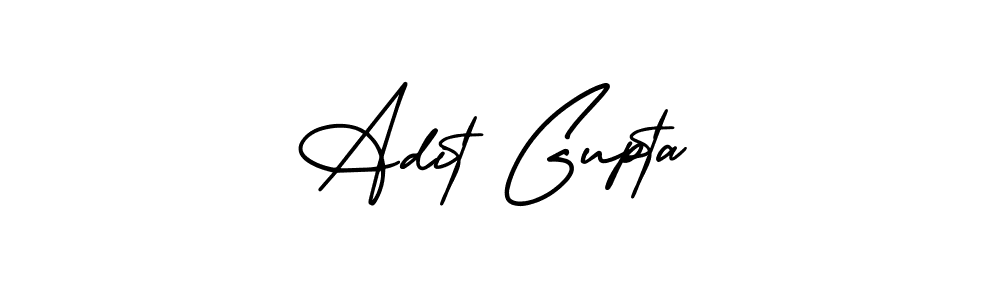 How to make Adit Gupta signature? AmerikaSignatureDemo-Regular is a professional autograph style. Create handwritten signature for Adit Gupta name. Adit Gupta signature style 3 images and pictures png