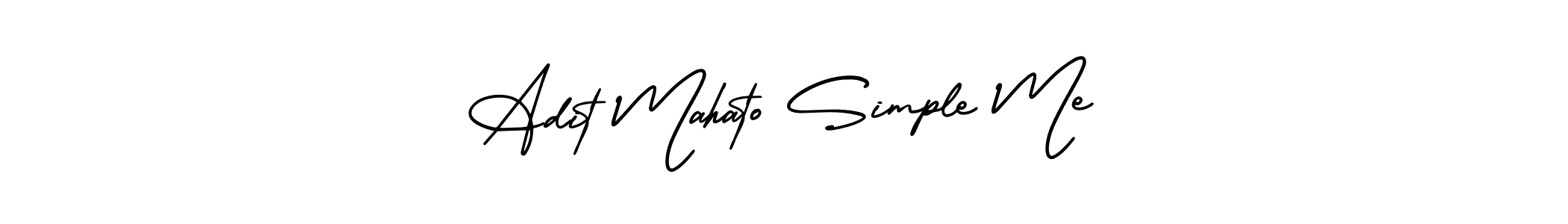 if you are searching for the best signature style for your name Adit Mahato Simple Me. so please give up your signature search. here we have designed multiple signature styles  using AmerikaSignatureDemo-Regular. Adit Mahato Simple Me signature style 3 images and pictures png