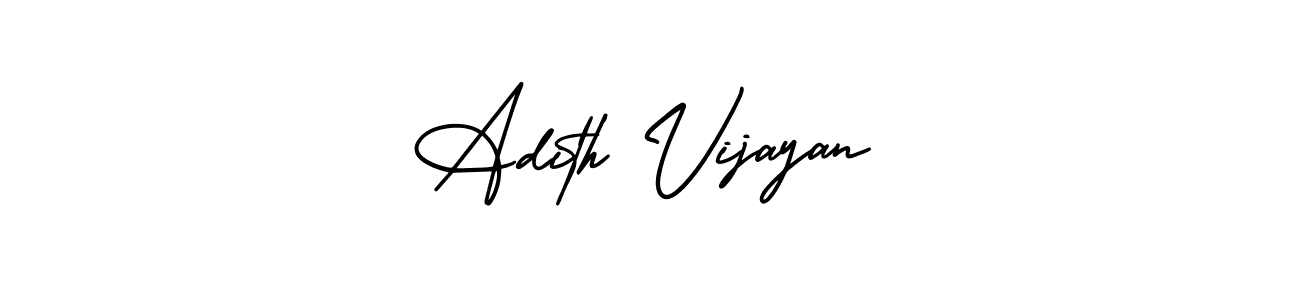 How to make Adith Vijayan name signature. Use AmerikaSignatureDemo-Regular style for creating short signs online. This is the latest handwritten sign. Adith Vijayan signature style 3 images and pictures png