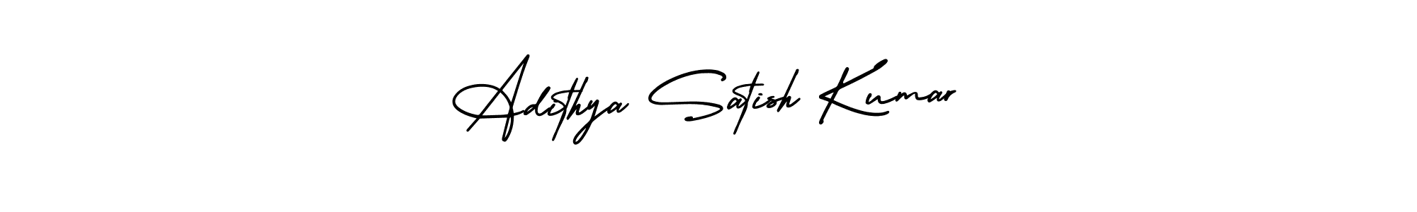 Adithya Satish Kumar stylish signature style. Best Handwritten Sign (AmerikaSignatureDemo-Regular) for my name. Handwritten Signature Collection Ideas for my name Adithya Satish Kumar. Adithya Satish Kumar signature style 3 images and pictures png