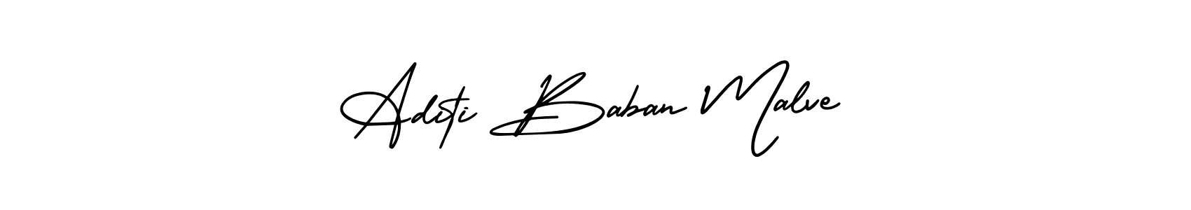 Also we have Aditi Baban Malve name is the best signature style. Create professional handwritten signature collection using AmerikaSignatureDemo-Regular autograph style. Aditi Baban Malve signature style 3 images and pictures png