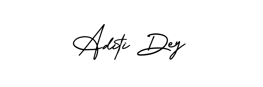 The best way (AmerikaSignatureDemo-Regular) to make a short signature is to pick only two or three words in your name. The name Aditi Dey include a total of six letters. For converting this name. Aditi Dey signature style 3 images and pictures png