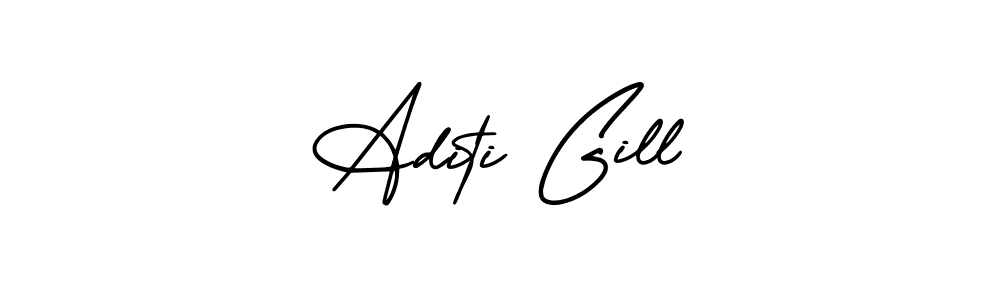 Design your own signature with our free online signature maker. With this signature software, you can create a handwritten (AmerikaSignatureDemo-Regular) signature for name Aditi Gill. Aditi Gill signature style 3 images and pictures png