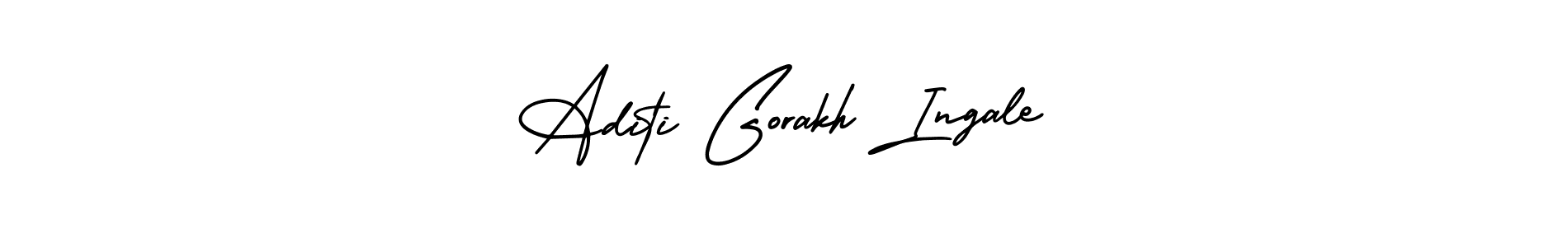 Make a beautiful signature design for name Aditi Gorakh Ingale. With this signature (AmerikaSignatureDemo-Regular) style, you can create a handwritten signature for free. Aditi Gorakh Ingale signature style 3 images and pictures png