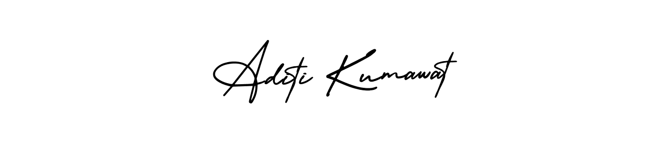 Make a short Aditi Kumawat signature style. Manage your documents anywhere anytime using AmerikaSignatureDemo-Regular. Create and add eSignatures, submit forms, share and send files easily. Aditi Kumawat signature style 3 images and pictures png