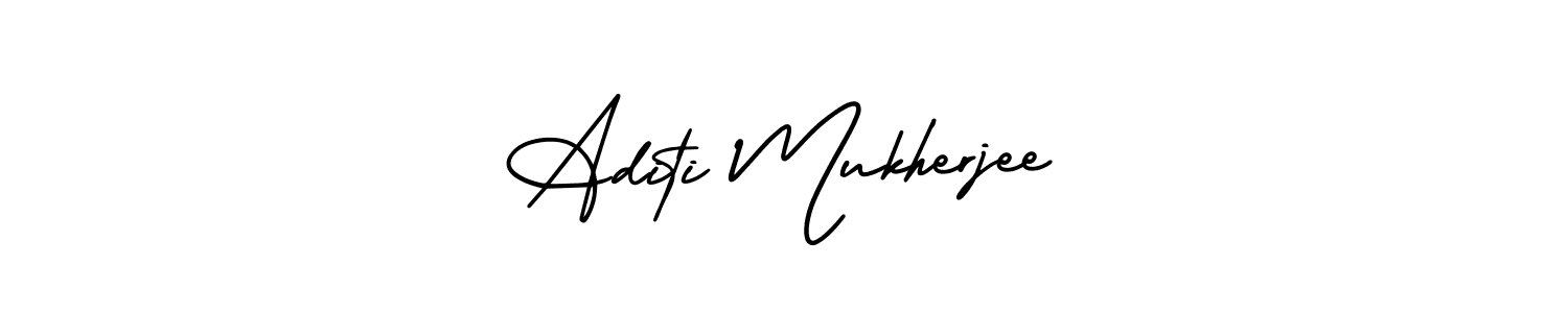 Make a beautiful signature design for name Aditi Mukherjee. With this signature (AmerikaSignatureDemo-Regular) style, you can create a handwritten signature for free. Aditi Mukherjee signature style 3 images and pictures png