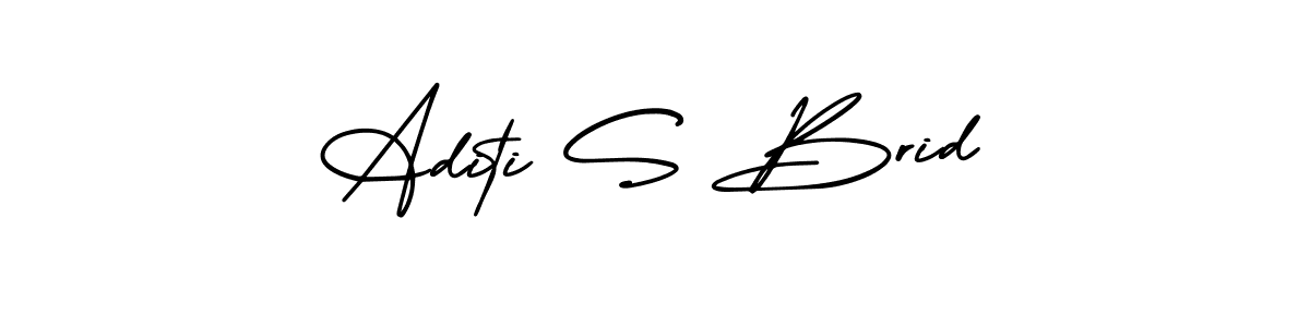 The best way (AmerikaSignatureDemo-Regular) to make a short signature is to pick only two or three words in your name. The name Aditi S Brid include a total of six letters. For converting this name. Aditi S Brid signature style 3 images and pictures png