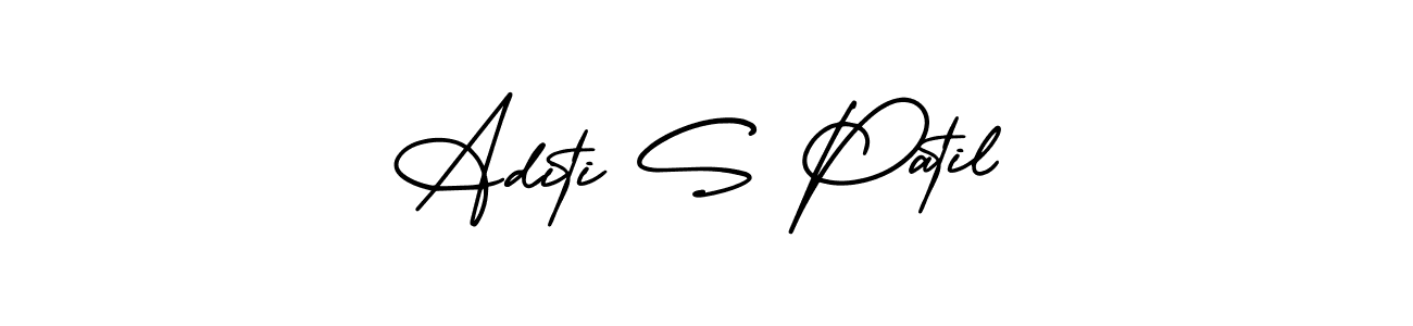 This is the best signature style for the Aditi S Patil name. Also you like these signature font (AmerikaSignatureDemo-Regular). Mix name signature. Aditi S Patil signature style 3 images and pictures png