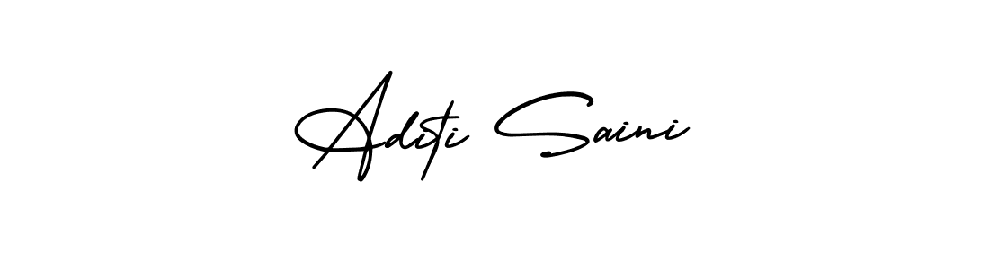 Design your own signature with our free online signature maker. With this signature software, you can create a handwritten (AmerikaSignatureDemo-Regular) signature for name Aditi Saini. Aditi Saini signature style 3 images and pictures png