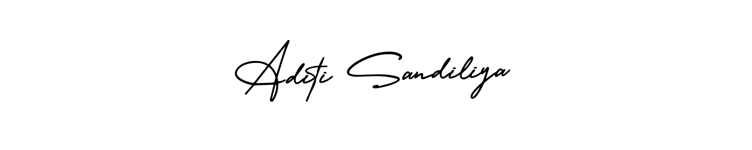 Make a beautiful signature design for name Aditi Sandiliya. Use this online signature maker to create a handwritten signature for free. Aditi Sandiliya signature style 3 images and pictures png