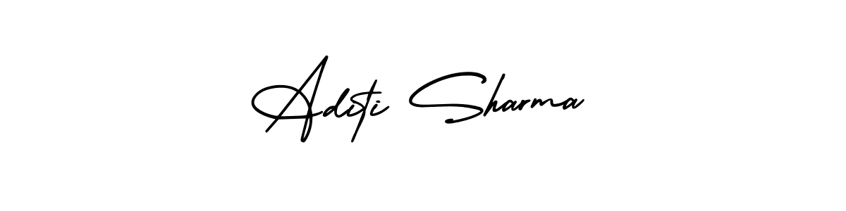 Make a beautiful signature design for name Aditi Sharma. With this signature (AmerikaSignatureDemo-Regular) style, you can create a handwritten signature for free. Aditi Sharma signature style 3 images and pictures png