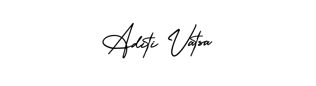 Make a beautiful signature design for name Aditi Vatsa. With this signature (AmerikaSignatureDemo-Regular) style, you can create a handwritten signature for free. Aditi Vatsa signature style 3 images and pictures png
